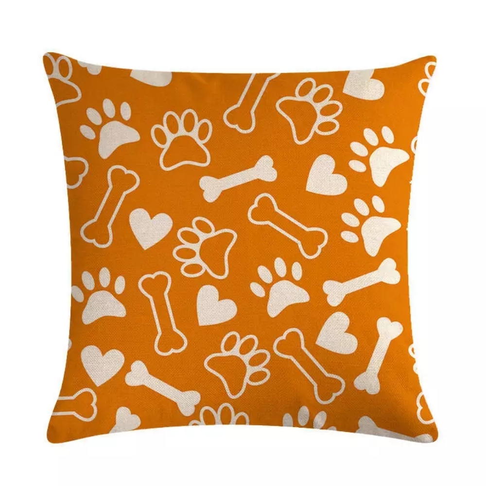 Dog Heart Paw & Bone Pillow Cover